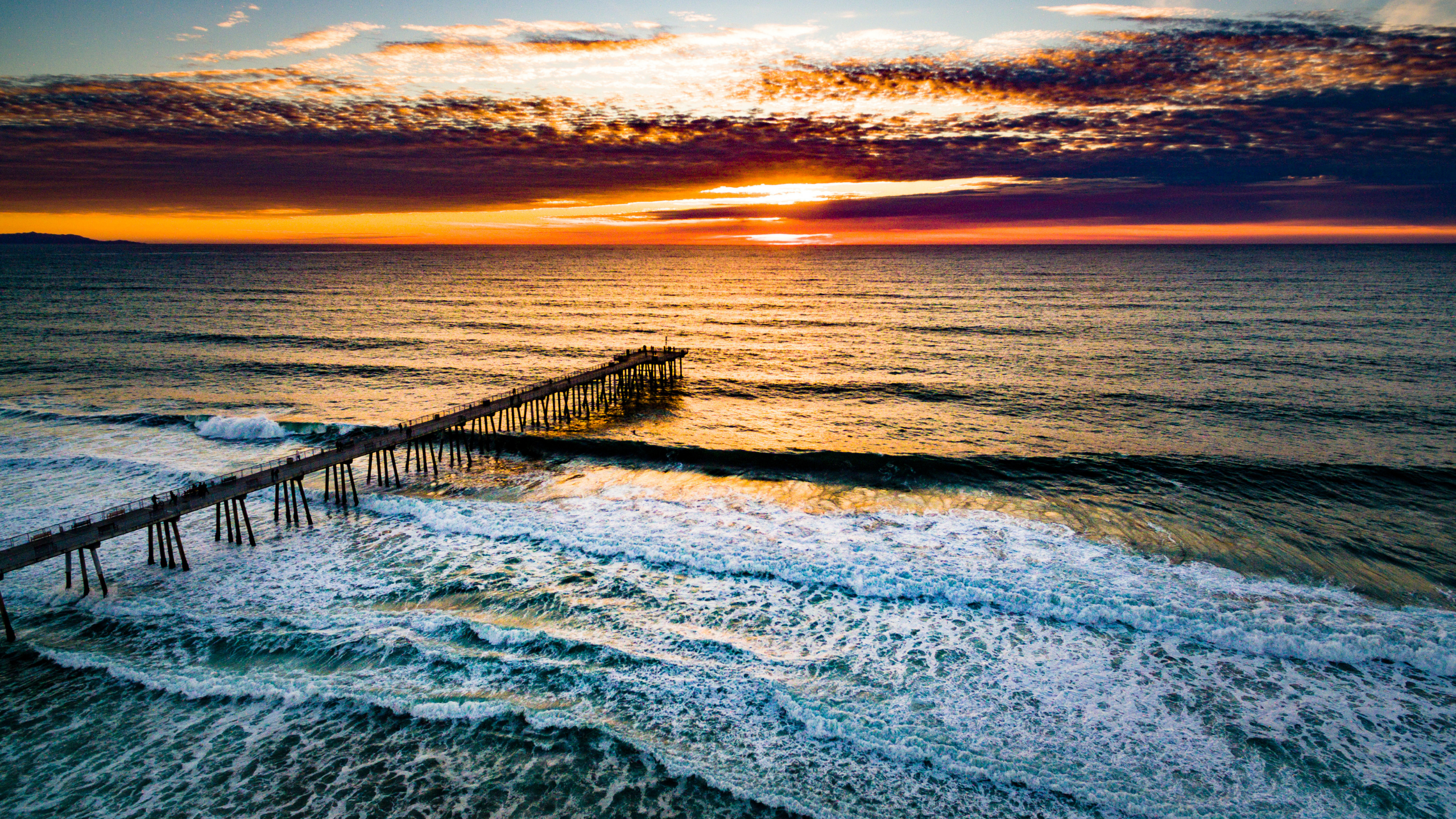 Hermosa Beach pier and sand for local area research